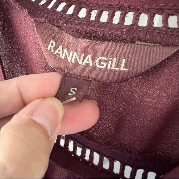 NWT Anthropologie Ranna Gill Teresa Wine Embroidered Jumpsuit Small - Picture 5 of 5